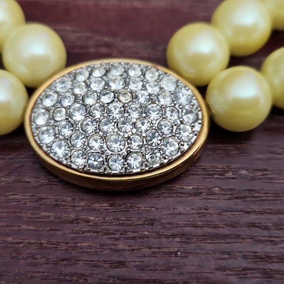 Avon Double Strand Pearl Honor Society Necklace with matching earrings, clip on. - Picture 12 of 12